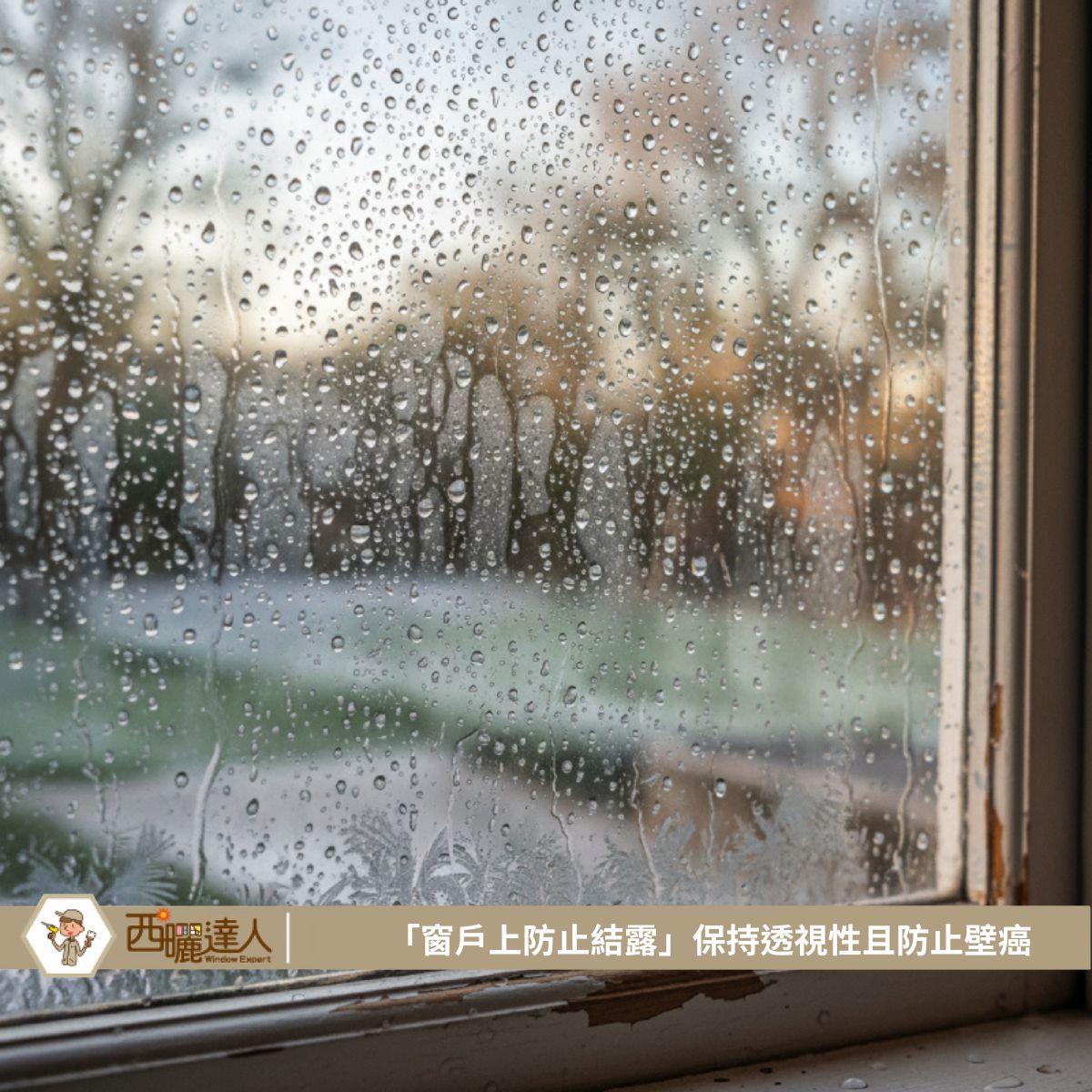 「窗戶上防止結露」保持透視性且防止壁癌